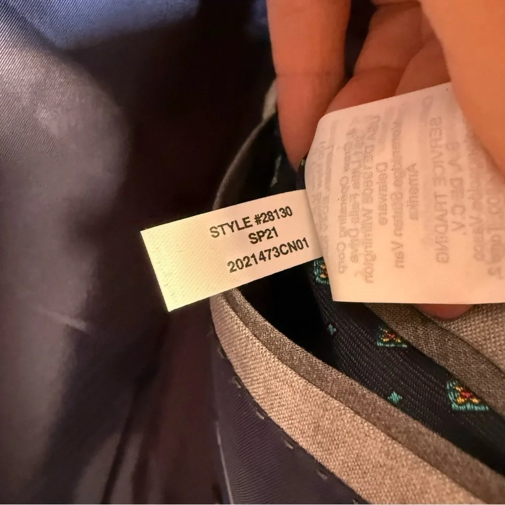 J.Crew Ludlow Loro Piana Super 120's Wool Light Gray Suit Jacket Size 40R NWT